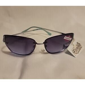 Piranha Freya Womens Fashion Sunglasses Silver Teal Frames Tips Style 62010